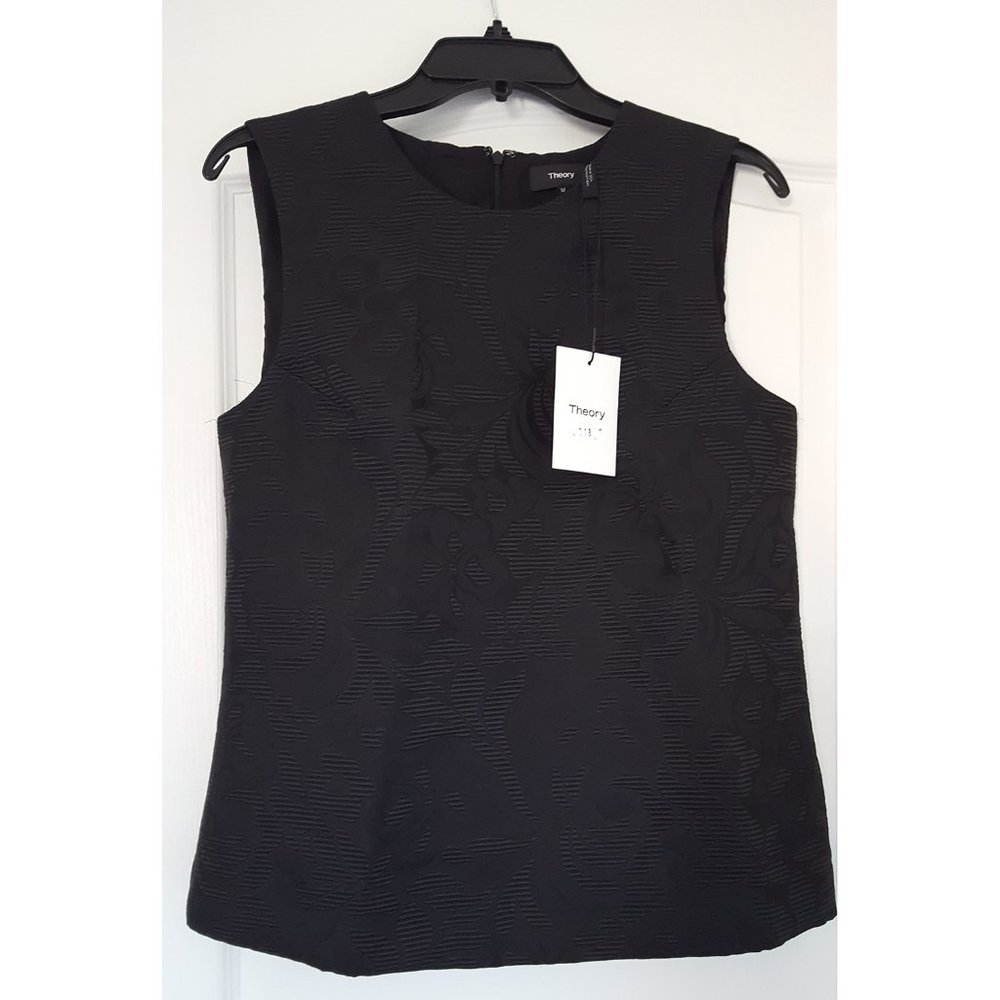 Black Sleeveless Theory Top;Size M; New With Tags